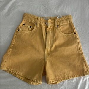 Zara orange long shorts, never worn, colorful